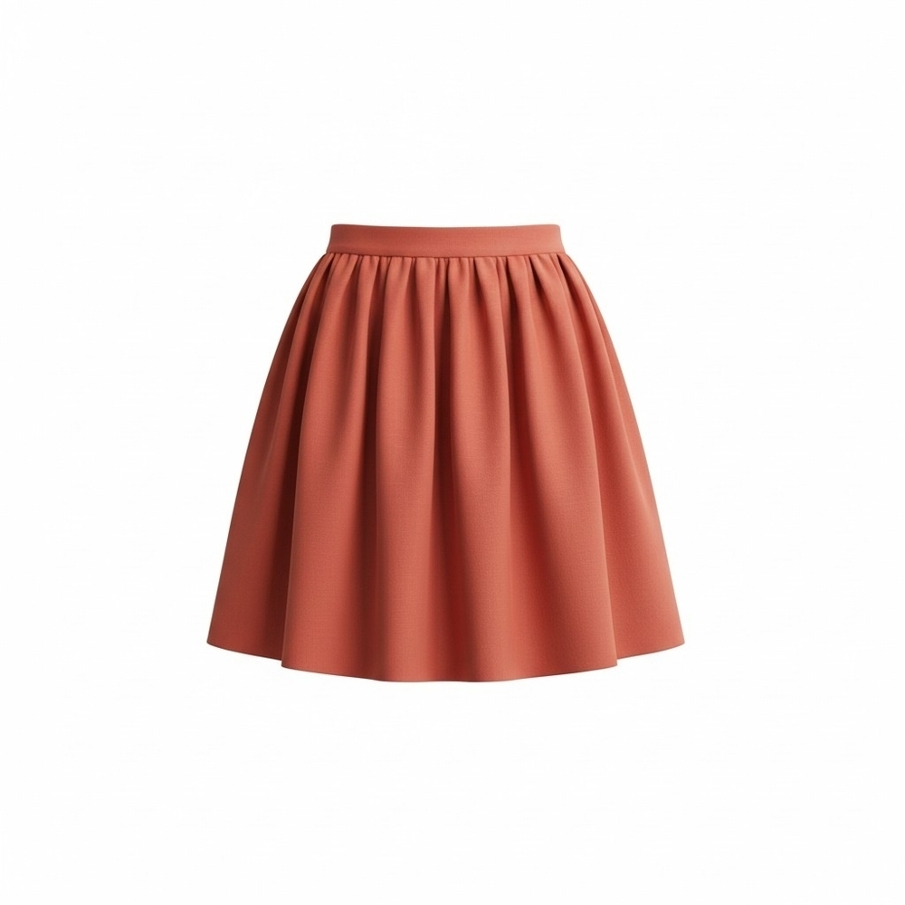 Women's Gathered A-Line Skirt Red Sz M NWT